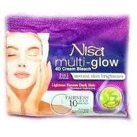 Nisa Multi Glow 4d Cream Bleach Sach 28gm